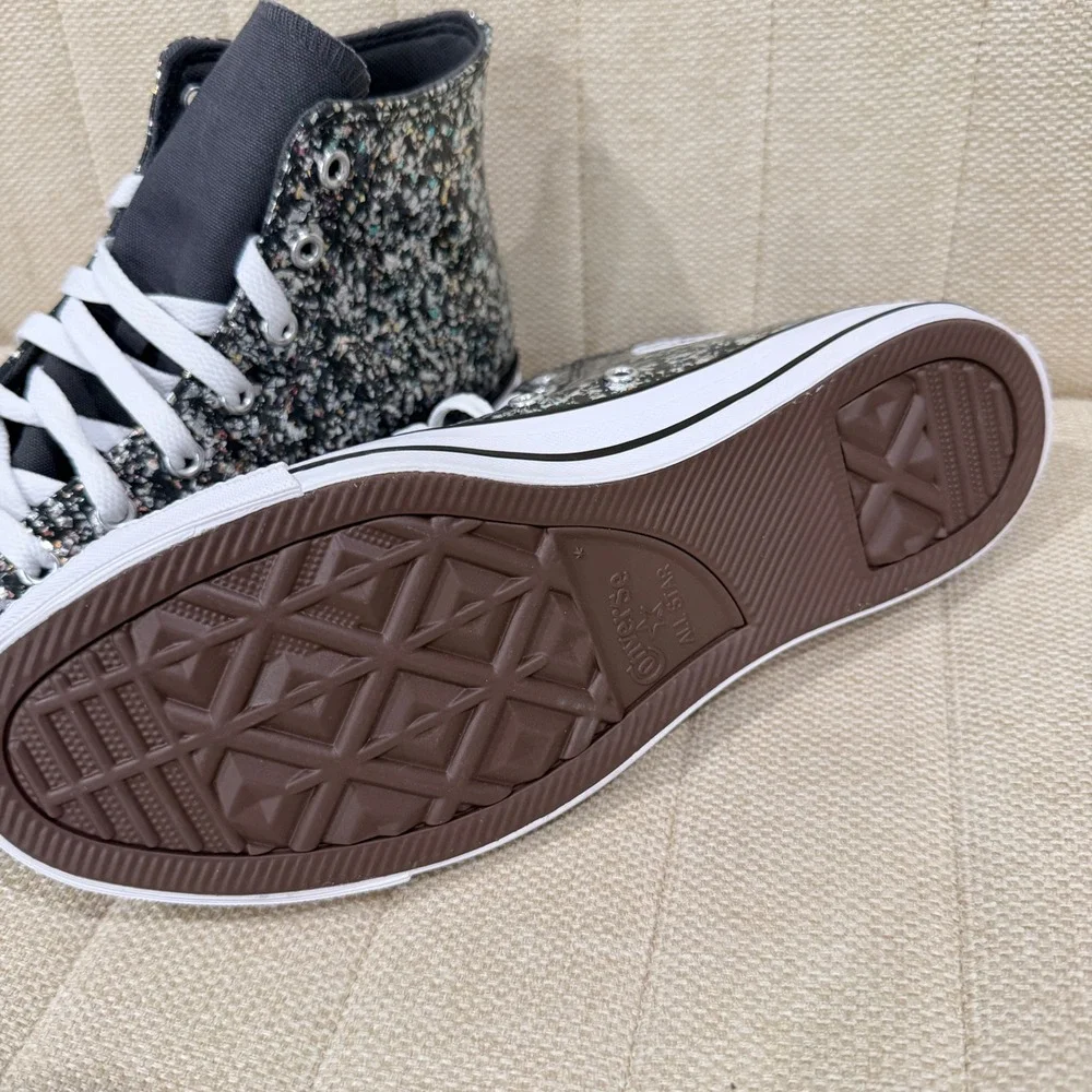 NEW Converse Chuck Taylor All Star Girls Glitter High Top Sneakers Big Kids 6